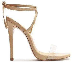 Jada Patent Leather AnkleWrap Sandals
Transparent Beige
, 9